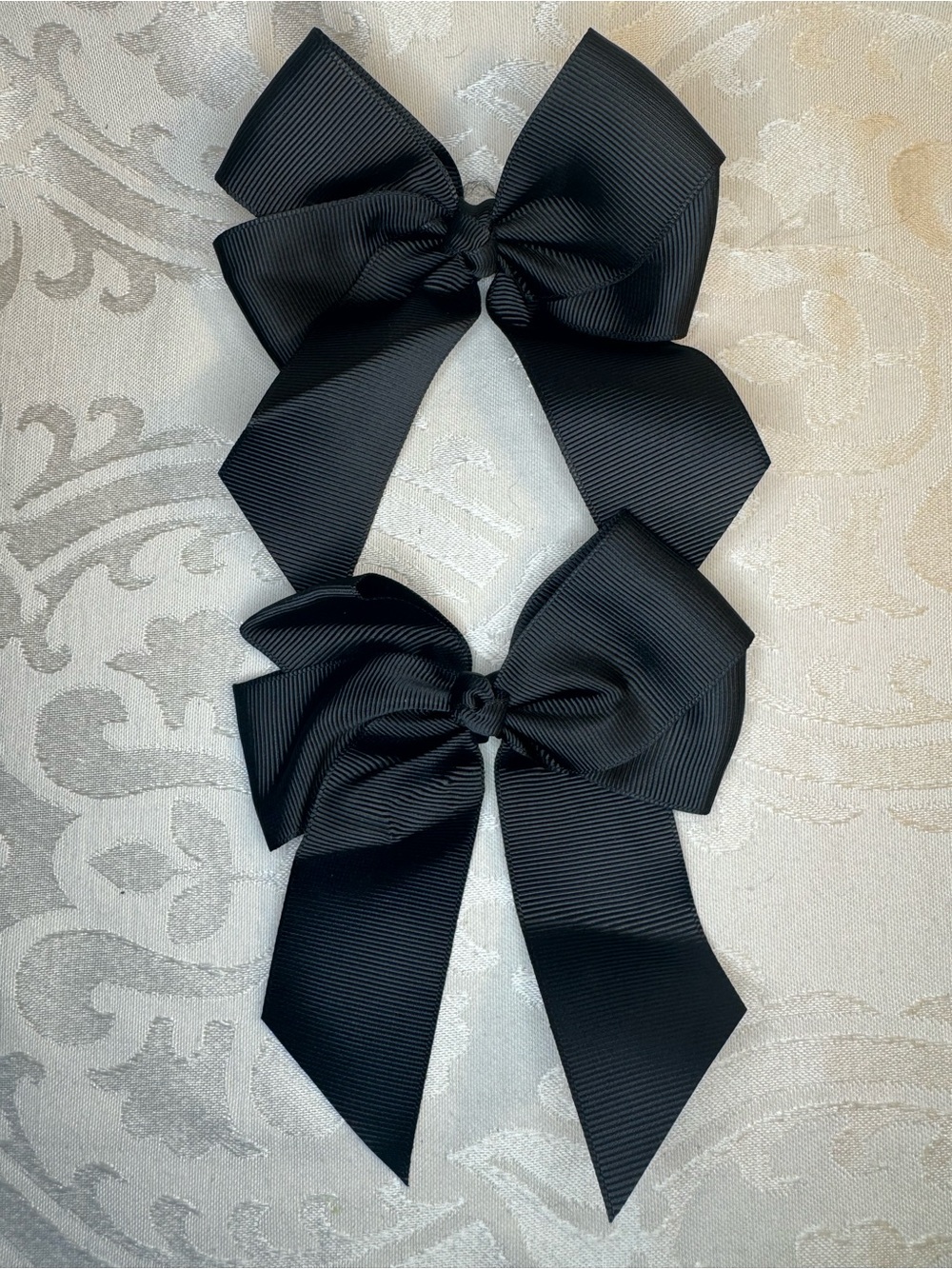 New Classic Black Grosgrain Hair Bows